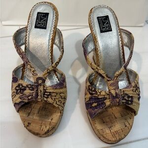 J.Renee Wedges with Purple and Tan Accents